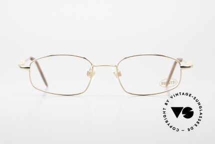 Bugatti 12900 90's Titan Frame Gold-Plated, very elegant vintage designer eyeglass-frame by Bugatti, Made for Men