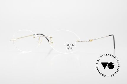Fred F10 L01 Rimless Luxury Eyeglasses Details