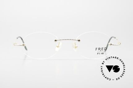 Fred F10 L01 Rimless Luxury Eyeglasses, marine design (distinctive Fred) in high-end quality, Made for Men and Women