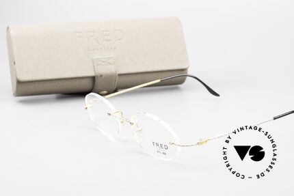 Fred F10 L01 Rimless Luxury Eyeglasses, Size: medium, Made for Men and Women