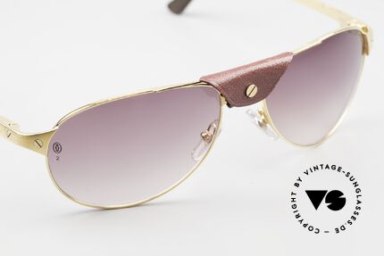Cartier Santos Dumont Gold Bordeaux-Gradient, bordeaux-gradient sun lenses (100% UV protection), Made for Men