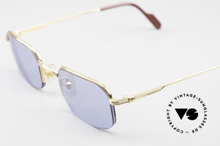 Cartier Broadway Semi Rimless Sunglasses 90's, 2nd hand model in mint condition + box by CARTIER, Made for Men