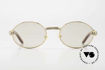 Cartier Giverny Rare Oval Wood Sunglasses, made of African Bubinga Wood, in M size 51°20, 135, Made for Men and Women