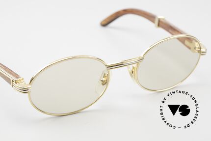 Wood and gold cartier glasses on sale