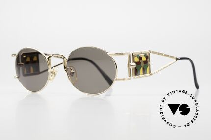 Jean Paul Gaultier 56-4672 Artful 90's Sunglasses Oval, artful vintage designer sunglasses in top-quality, Made for Men and Women