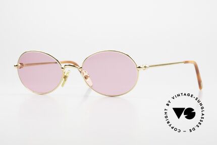 Cartier Saturne 90's Frame 22ct Gold Plated, SMALL OVAL vintage Cartier sunglasses; timeless frame, Made for Women