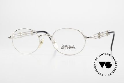 Jean Paul Gaultier 55-4178 Rare Designer Frame 1994, oval designer eyeglasses by Jean Paul Gaultier, Made for Men and Women