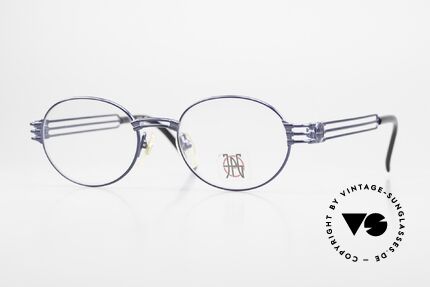 Jean Paul Gaultier 57-5107 90's Frame Blue Metallic, expressive vintage 90's eyeglasses by GAULTIER, Made for Men and Women