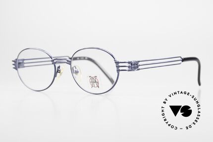 Jean Paul Gaultier 57-5107 90's Frame Blue Metallic, 1. class fitting properties & convincing comfort, Made for Men and Women