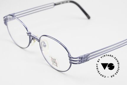 Jean Paul Gaultier 57-5107 90's Frame Blue Metallic, ORIGINAL VINTAGE & NO RETRO EYEGLASSES, Made for Men and Women