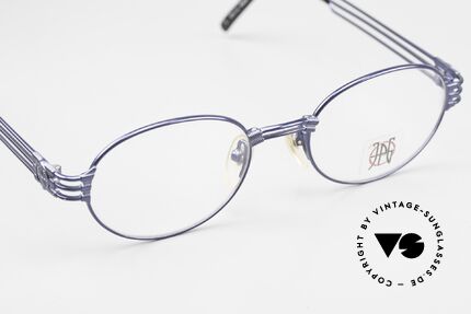 Jean Paul Gaultier 57-5107 90's Frame Blue Metallic, unworn (like all our rare 1990's Gaultier frames), Made for Men and Women