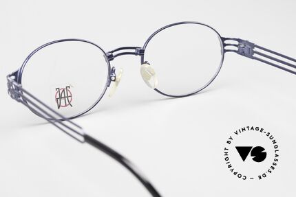 Jean Paul Gaultier 57-5107 90's Frame Blue Metallic, very interesting frame finish in BLUE-METALLIC, Made for Men and Women