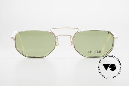 Matsuda 2866 Vintage Frame With Patina, old silver metal frame with many costly engravings, Made for Men and Women