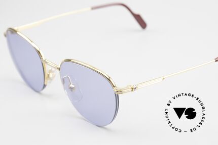 Cartier Colisee Round Luxury Sunglasses 90's, 22ct gold-plated (like all vintage CARTIER frames!), Made for Men and Women