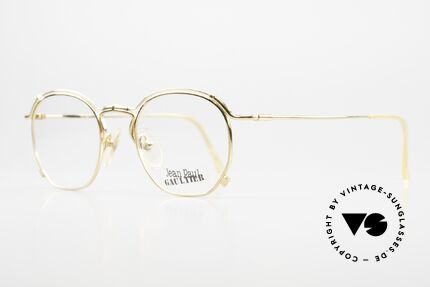 Jean Paul Gaultier 55-2171 Gold Plated Designer Frame, gold-plated & with orig. DEMO lenses; size 48/20, Made for Men and Women