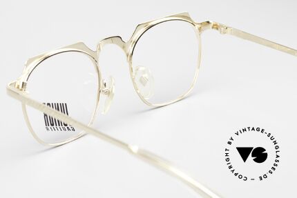 Jean Paul Gaultier 57-0171 Square Panto Gold-Plated, NO RETRO fashion, but a genuine 25 years old rarity, Made for Men