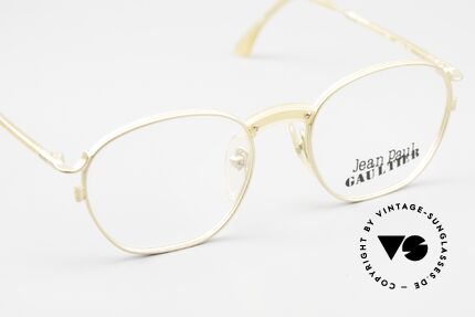 Jean Paul Gaultier 55-1271 Gold-Plated Vintage Glasses, NO RETRO FRAME, but a rare 30 years old ORIGINAL, Made for Men and Women
