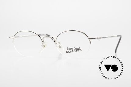 Jean Paul Gaultier 55-7104 Small Oval Glasses 90's Details