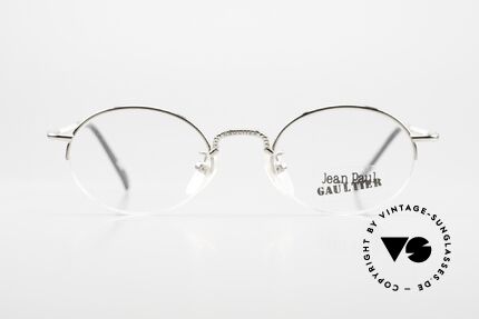 Jean Paul Gaultier 55-7104 Small Oval Glasses 90's, legendary 'oval shape' interpreted by JP Gaultier, Made for Men and Women