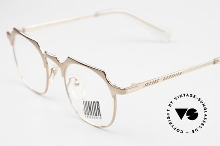 Jean Paul Gaultier 57-0171 Square Panto Shiny Bronze, the frame shines polished bronze (luxury eyewear), Made for Men