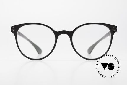 Lucas de Stael Minotaure Thin 05 Leather Covered Eyeglasses, a pair of classic designer glasses; handmade in France, Made for Women