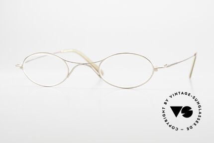 Lesca Ov.X Style Of Schubert Glasses, LESCA reading glasses, unisex model Ov.X in gold, Made for Men and Women