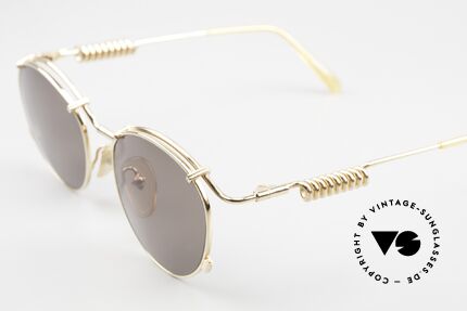 Jean Paul Gaultier 56-9174 Industrial 90's Sunglasses, precious 22ct gold-plated frame, made in Japan, Made for Men and Women