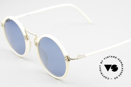 Jean Paul Gaultier 56-9271 Rare Round Designer Shades, rare Gaultier color code 1: cream beige / gold plated, Made for Men and Women