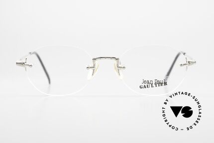 Jean Paul Gaultier 55-4671 Rimless JPG Designer Specs, rimless glasses, but striking & fancy (designer piece), Made for Men and Women