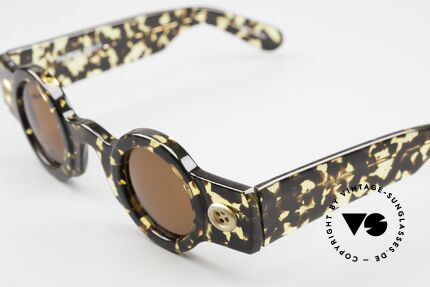 Patrick Kelly Peanut 32 Sunglasses With Buttons, Patrick Kelly worked together with Dior, Chanel, YSL, Made for Men and Women