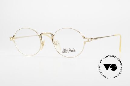 Jean Paul Gaultier 55-3171 Round 90's Frame Gold Plated Details