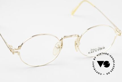 Jean Paul Gaultier 55-3171 Round 90's Frame Gold Plated, unworn (like all our old 90s Gaultier designer specs), Made for Men and Women