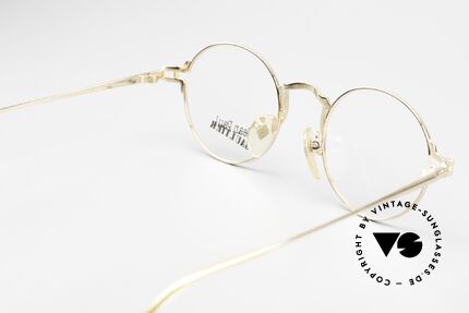 Jean Paul Gaultier 55-3171 Round 90's Frame Gold Plated, NO retro eyewear; a rare ORIGINAL with DEMO lenses, Made for Men and Women