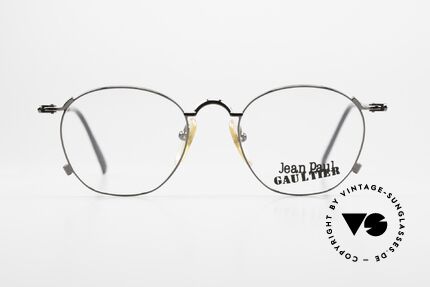 Jean Paul Gaultier 55-0171 High-End Vintage Eyewear, panto metal frame; lightweight & very comfortable, Made for Men