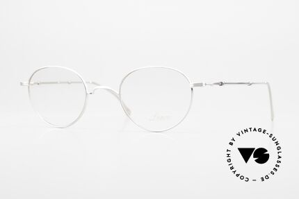 Lunor XX 405 Telescopic Platinum Satined Frame, Panto LUNOR glasses with extendable temples, Made for Men and Women