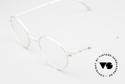 Lunor XX 405 Telescopic Platinum Satined Frame, size 43/23, temple length from 125 to 150mm, Made for Men and Women