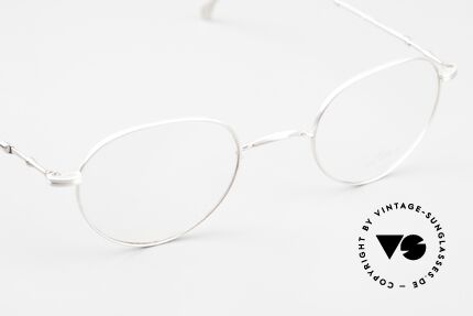 Lunor XX 405 Telescopic Platinum Satined Frame, unworn (like all of our vintage Lunor glasses), Made for Men and Women