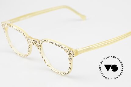 Lesca Pantos 2 Leopard Pattern Frame, nicely made; acetate frame, handmade in France, Made for Women