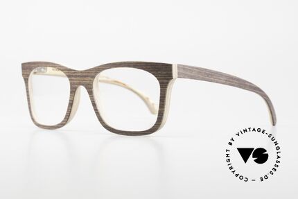 Nina Mur Marcelino Natural Eyewear For Men, finest woodwork (Wenge wood) in size 53-21, 145mm, Made for Men