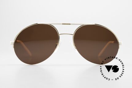 Bugatti 65787 Semi Rimless Sunglasses 80s, semi rimless (lenses are fixed with Nylor thread), Made for Men