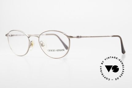 Giorgio Armani 188 Classic Oval Designer Frame, interesting frame finish in a kind of "taupe metallic", Made for Women