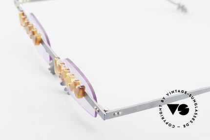 Theo Belgium Tita I 5 Fancy 90's Eyeglasses Titan, the fancy sun lenses are fixed with screws at the frame, Made for Men and Women