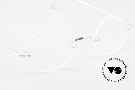 Gernot Lindner GL-401 Rimless Specs Steve Jobs, it couldn't be more timeless; color SN = shiny silver, Made for Men and Women