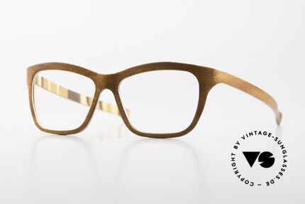 W-Eye 404 Unisex Wooden Eyeglasses, W-Eye wooden glasses from Italy in size 53-15, Made for Men and Women