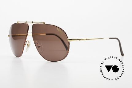 Carrera 5401 Large With Polarized Sun Lenses, vintage rarity in top quality, gold-plated & chestnut, Made for Men
