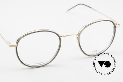 Götti Deek Panto Titanium Glasses, the orig. DEMO lenses can be exchanged as desired, Made for Men and Women
