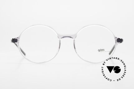 Götti Sedrin Timeless Crystal Black, round eyewear for ladies and gents: crystal-black, Made for Men and Women