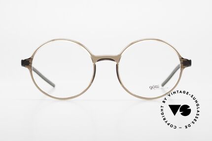 Götti Sedrin Timeless Brownish Silver, round eyewear for ladies & gents: brownish/silver, Made for Men and Women