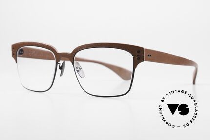 Lucas de Stael Minotaure M22 Genuine Cow Leather Specs, a pair of striking designer glasses; handmade in France, Made for Men