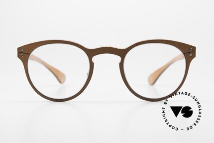 Lucas de Stael Minotaure Thin 03 Frame Color Called Whisky, a pair of classic designer glasses; handmade in France, Made for Men and Women